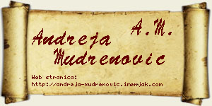 Andreja Mudrenović vizit kartica